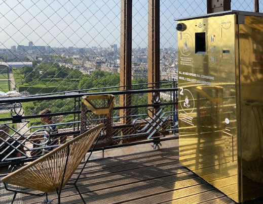 Déconsigneuse automatique Lemon Tri à la Tour Eiffel