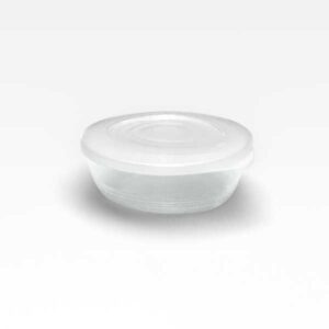 Contenant pour pokebowl en plastique transparent lavable et réutilisable, doté d'un couvercle hermétique