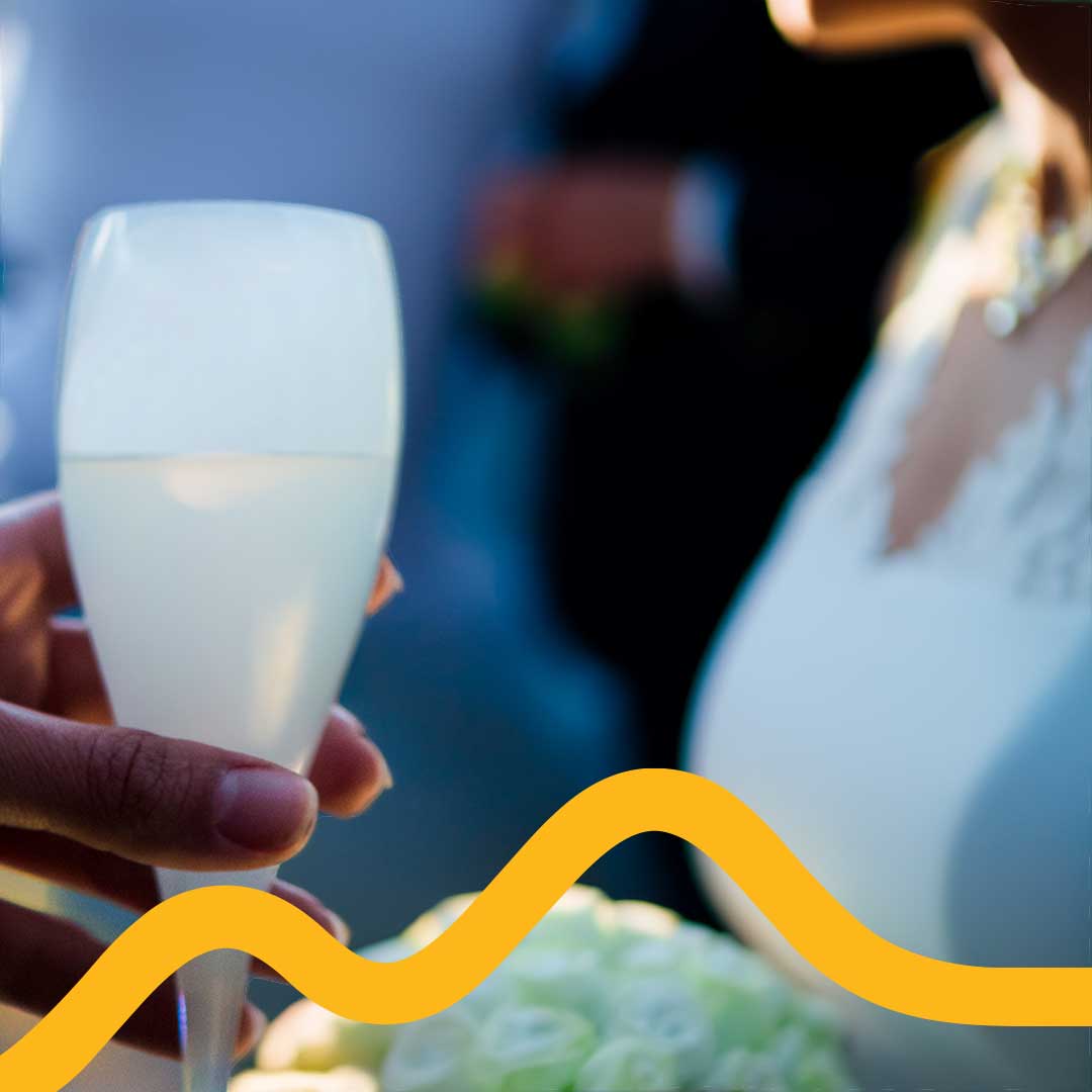 Coupe de champagne Ecocup by Re-uz pour mariages et célébrations
