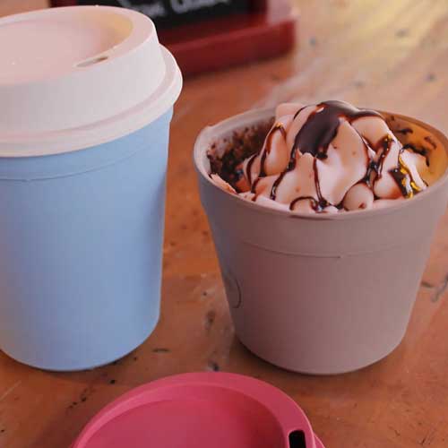 Pot à glace et tasse réutilisable pour les fast food by Re-uz ®