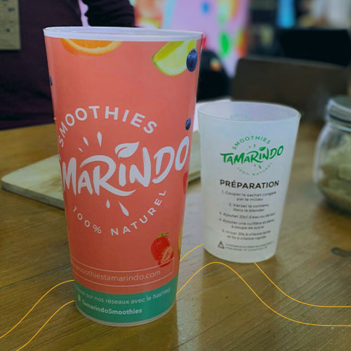 Gobelets Ecocup personnalisés pour Tamarindo Smoothies by Re-uz